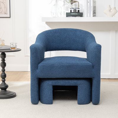 Fauteuil demi-tonneau avec repose-pieds