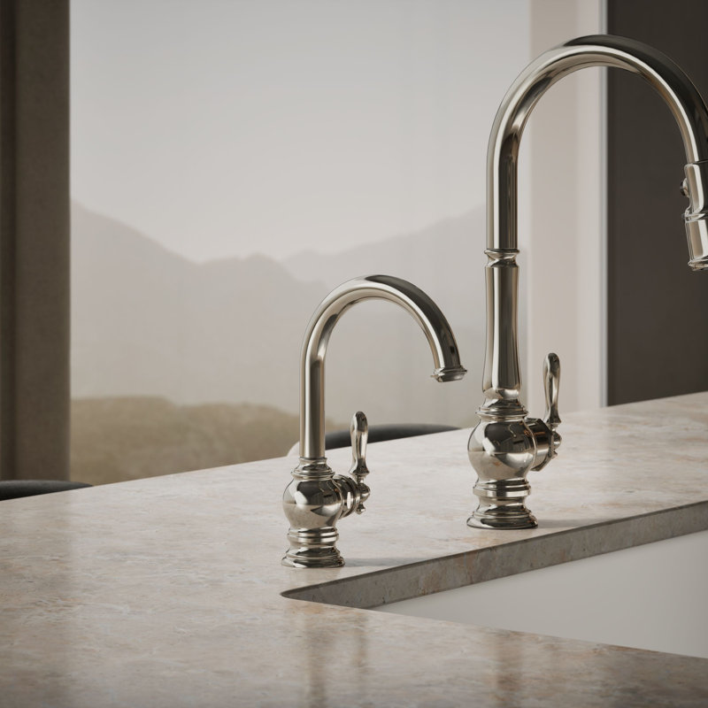 Artifacts Beverage Faucet, Vibrant Polished Nickel
