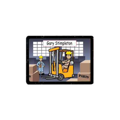 Personalized Forklift Driver Male Acrylic Magnet - Great Gift!