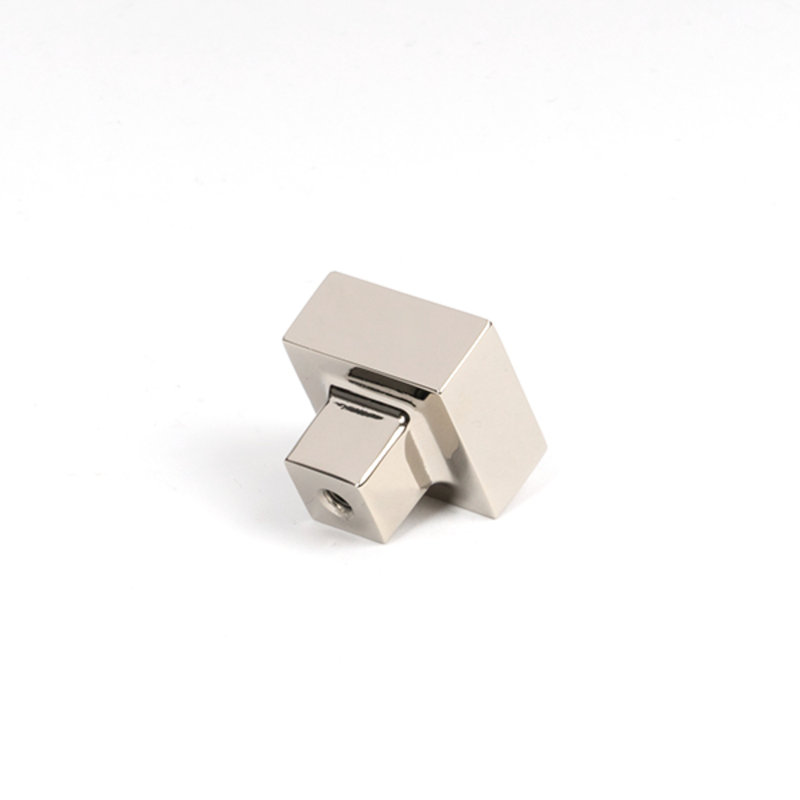 Square Knob, 2.5 cm, Polished Nickel