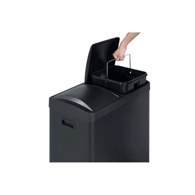 Stainless Steel 2-Compartment Trash Can