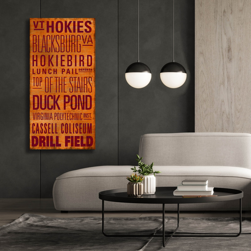 «Vt Text» par Art Licensing Studio, art mural sur toile, H 60 po x l 30 po x P 1,5 po