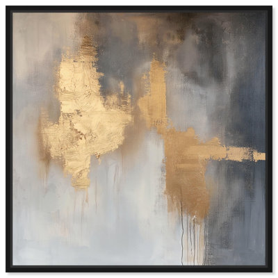 Art abstrait doré sur toile dorée de luxe 