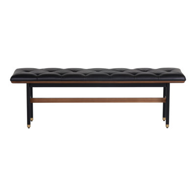 Faux Leather Upholstered Bench
