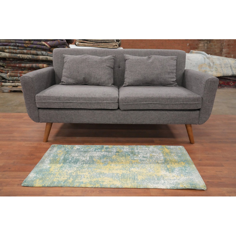 Distressed Look Abstract Oriental Rug 2x4