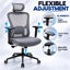 Chaises de bureau à dossier haut, chaises de bureau ergonomiques, tissu en maille respirant, capacité de charge élevée, équipées d'appuie-tête et d'accoudoirs réglables, dossier inclinable (noir, gris, kaki, rose)-1928749664-1938829311