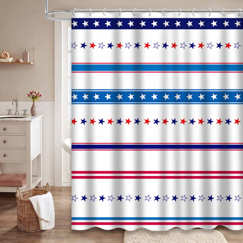 Rideau de douche à 4 crochets avec 4 crochets, L 72 po x l 72 po