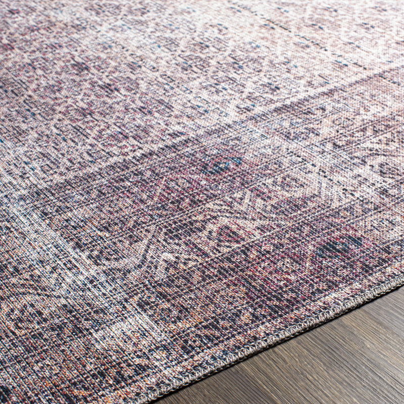 Dicken Washable Oriental Indoor Rug, Rectangle 6'7" x 9'