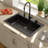 Quartz 33" x 22" Drop-in Quartz Kitchen Sink Single Bowl Kitchen Sink Granite Composite Kitchen Sink-101514614