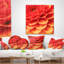 Abstract Orange Flower and Petals - Floral Printed Pillow-30722230-30722227