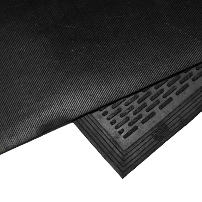 Tapis d'entrée en caoutchouc caoutchouté "Dura-Scraper Linear" - noir, 36" W x 48" L