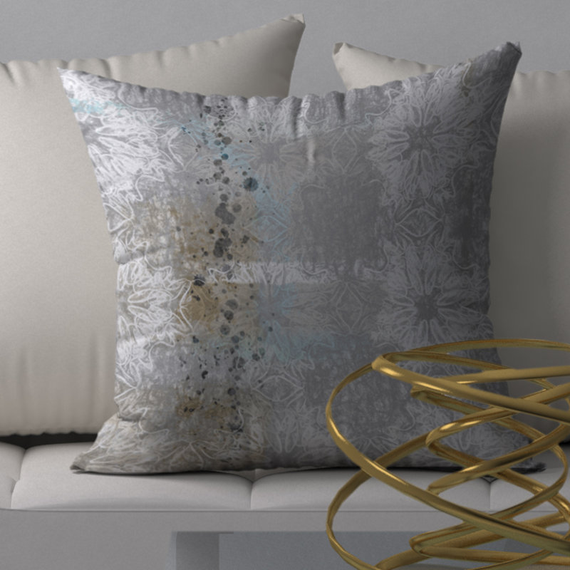 Abstract Throw Pillow, 24" H x 24" W