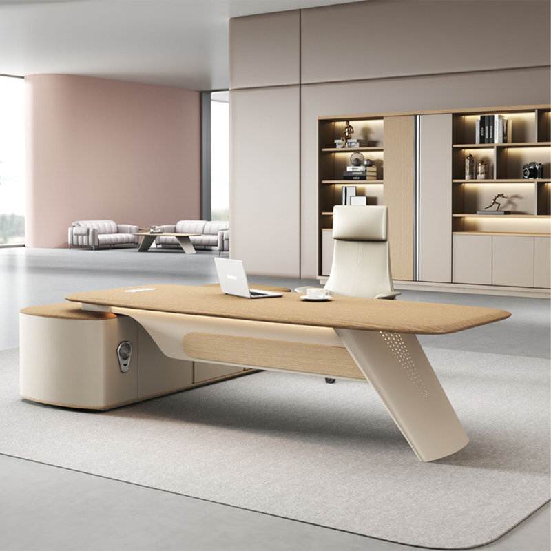 Bureau de direction 78,74 "simplifié de luxe en forme de L, H 29,53 po x l 78,74 po x P 78,74 po