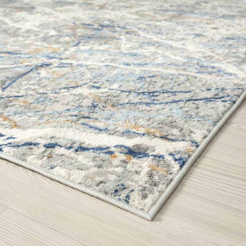 Area Rug in Grey, Rectangle 8'6" x 11'6"