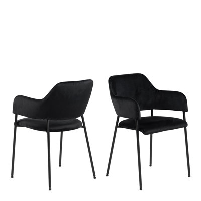 Clasien 48.5cm H Upholstered Armchair in Black