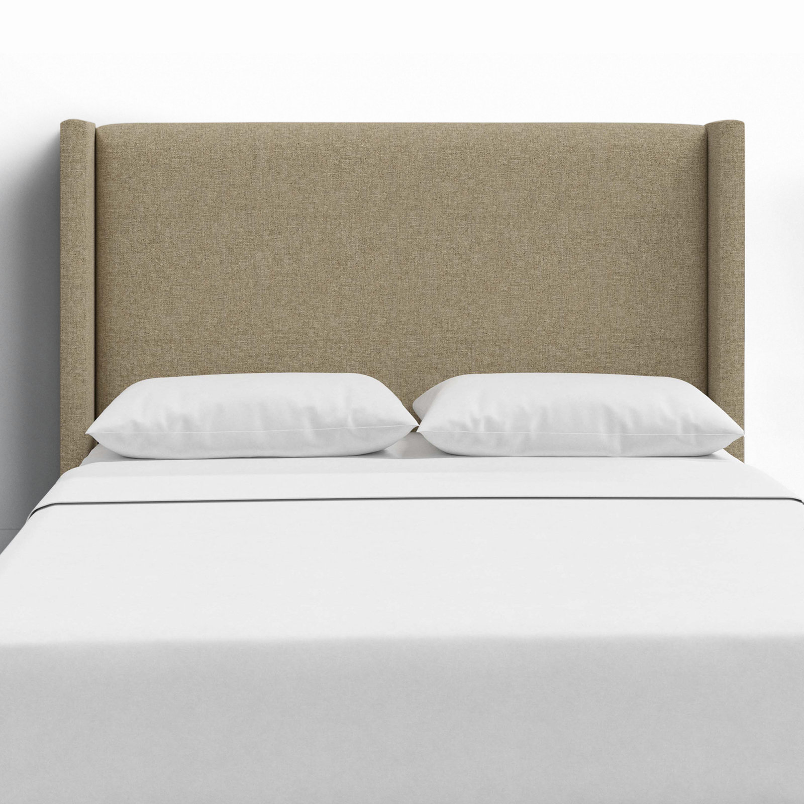 Hanson Upholstered Headboard, Queen, Zuma Natural Textured Linen