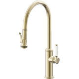 Davoli Pull-Down Kitchen Faucet with Squeeze Sprayer - High Arc Spout