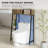 Over The Toilet Storage Cabinet, Over Toilet Bathroom Organizer With 3 Compartments, 4 Open Shelves, Rustic Brown-2122667419