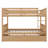 Full Over Full Rubber Wood Bunk Bed With Trundle, Convertible Ladder And Guardrail-1082016358