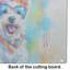 Westie Hippie Dawg Glass Cutting Board Large