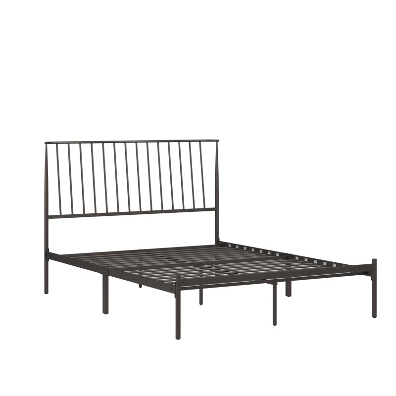 Lit en métal Aynsley, Grand, Bronze foncé