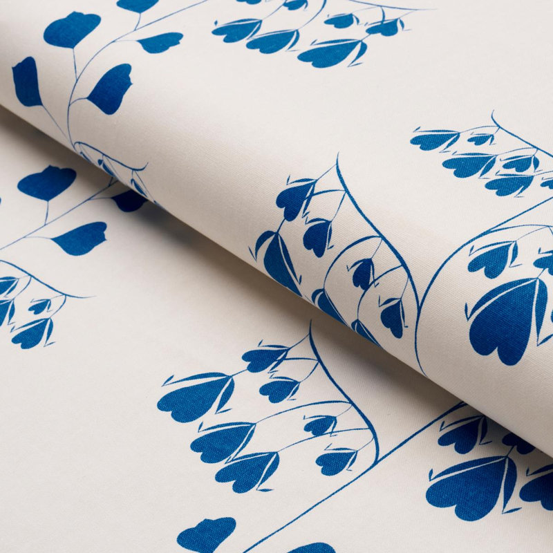Tissu Schumacher x Peg Norriss, Bleu