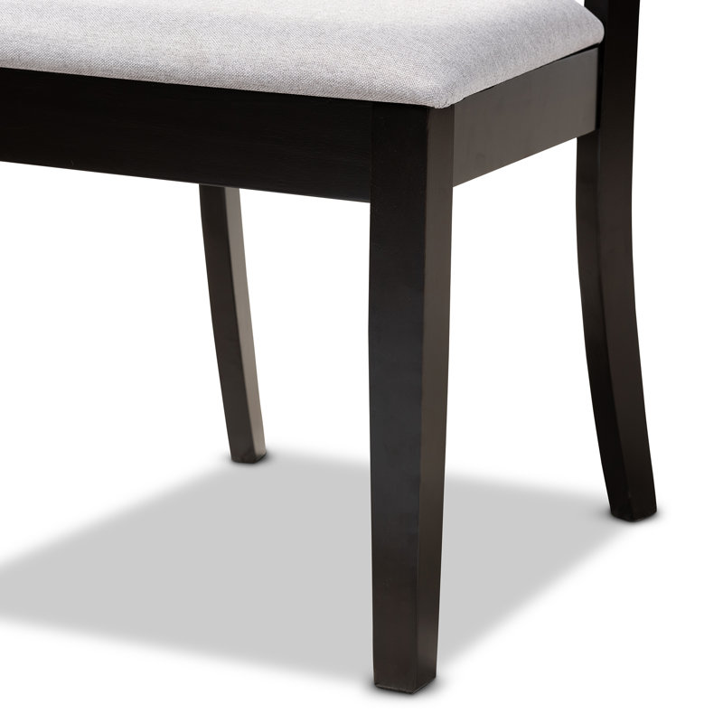 Laurence Brinda Slat Back Side Chair in Espresso, Gray