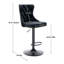 Tabouret de bar pivotant à 360 ° en velours Kaleyll pour îlot de cuisine Kaleyll-964351577-964351578