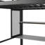 Full Size Metal Loft Bed With Modern Desk, Wardrobe, And Storage Shelves - Black Integration