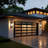 Jarrow Wrought Iron and Glass Outdoor Wall Light-449143348-449143350