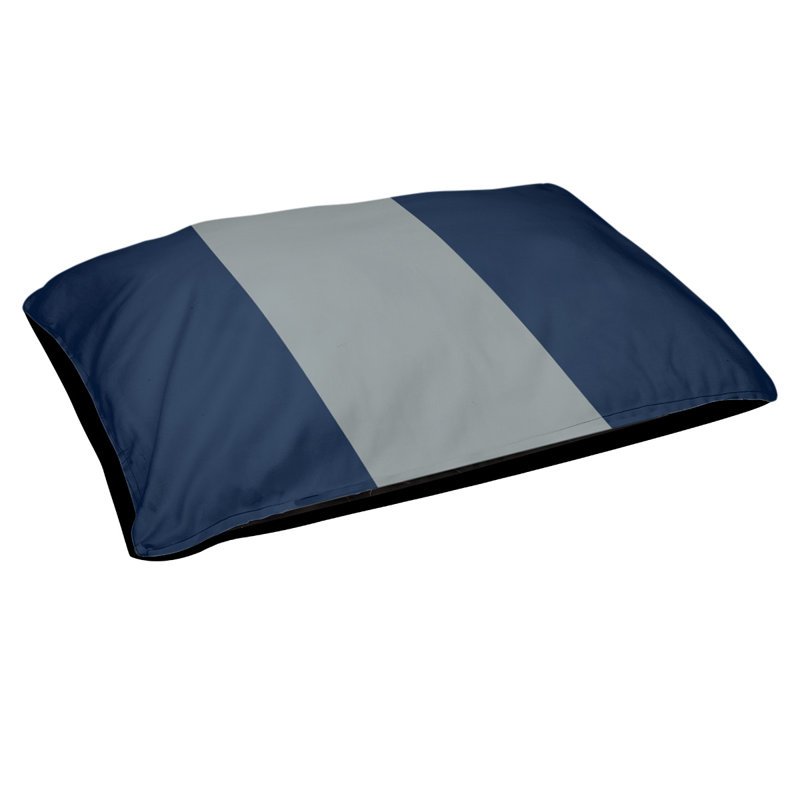 Coussin pour chien Arizona Tempe, Grand (l 40 po x P 30 po x H 6,5 po), Bleu marin / Argent