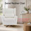 Fauteuil inclinable électrique pivotant, rembourré Boucle 360 ° avec base 5 étoiles - beige-235535701