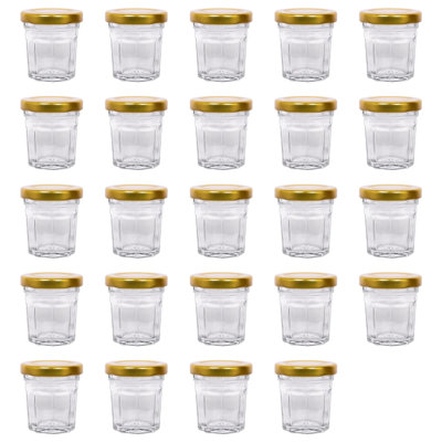 Argon Tableware Glass Jam Jars with Lids