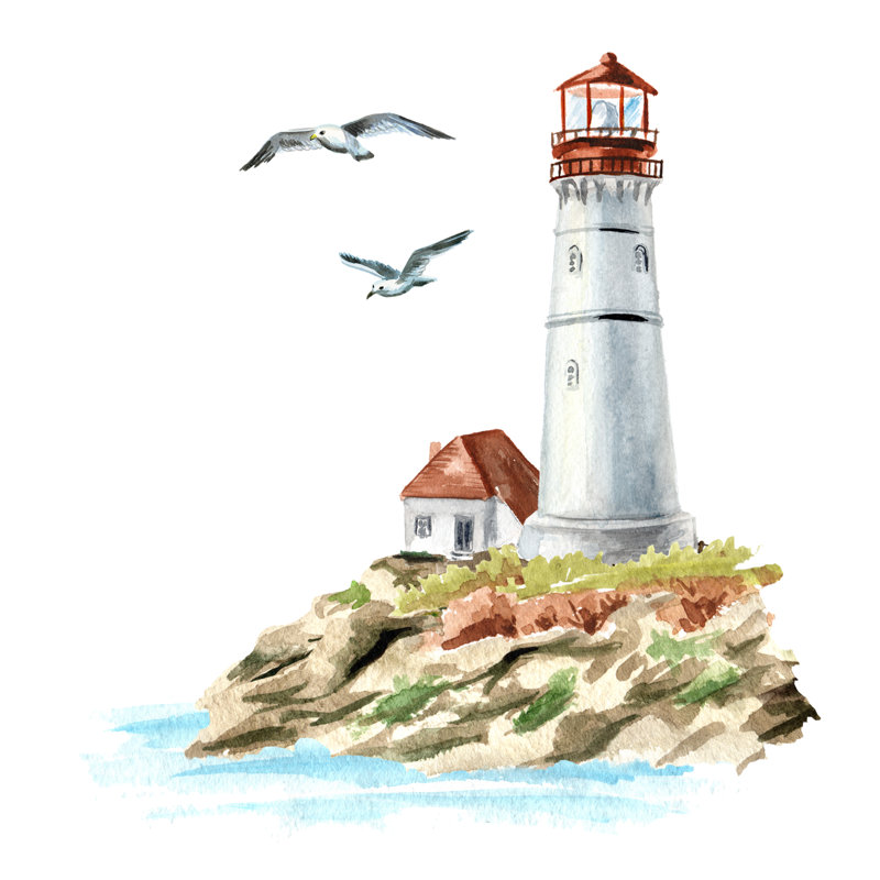 Old Lighthouse by Daria Ustiugova - Wrapped Canvas Print, 91cm H x 91cm W x 3.8cm D