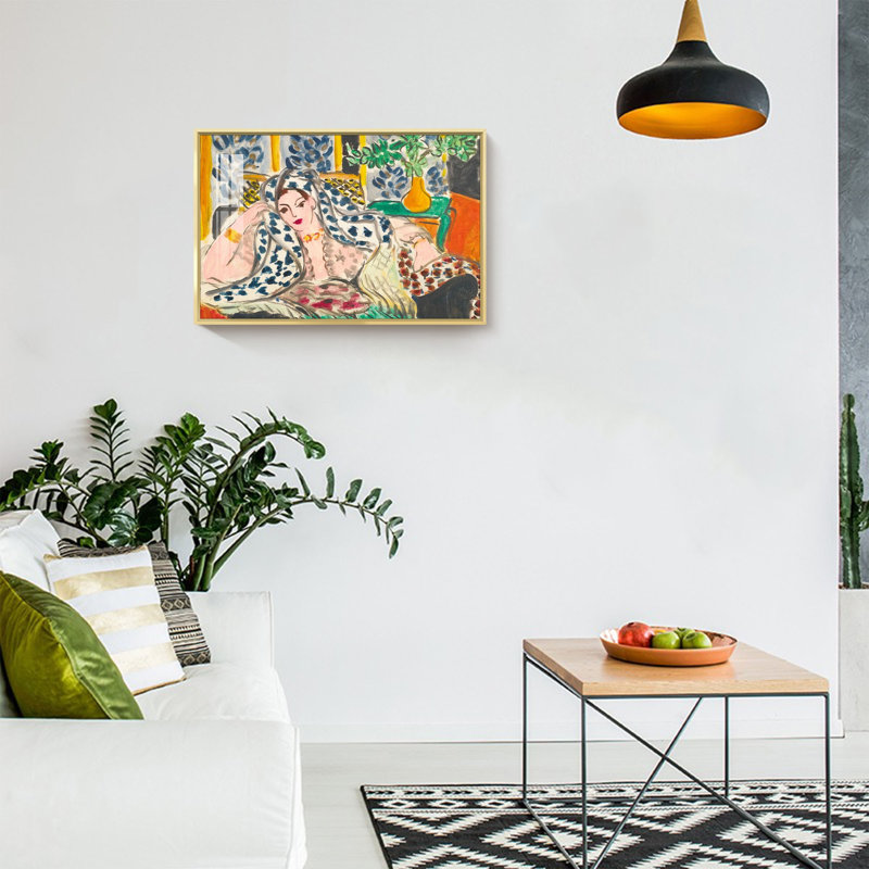 Art botanique, H 16 po x l 24 po x P 1,34 po, Encadrement doré