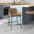 Greely Upholstered Counter Stool with Metal Frame-1936632225