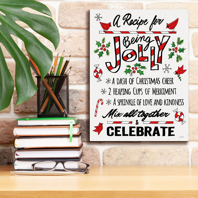 «Holiday Joy 6 Light» par Anne Tavoletti, art mural sur toile, H 16 po x l 12 po x P 0,75 po