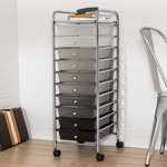 Kashvi 10 Drawer Storage Drawer with Locking Wheels