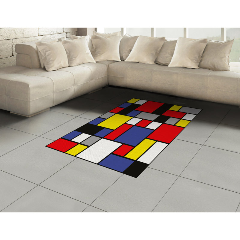 Art High Density Long Fiber Poly Threads Decorative Area Rug Carpet, Rectangle 4' x 5'8"