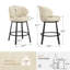 Tabouret de bar rotatif 26 po avec dossier à oreilles Matisse-126756156-126756154