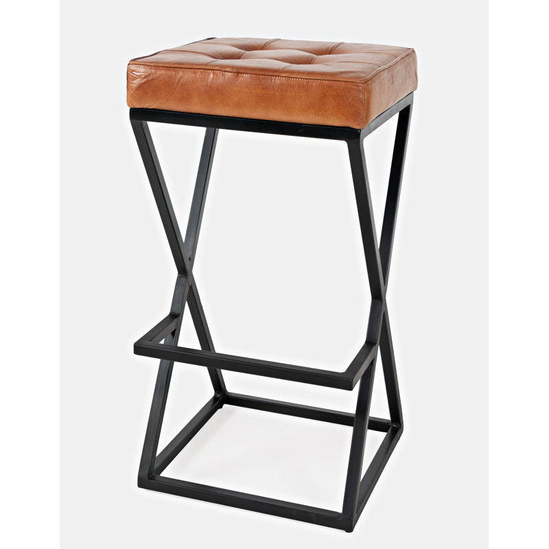 Tabouret de bar 29 po Judie, Cuir fleur de selle