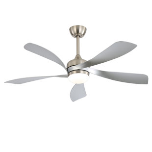 Damecia 52'' Modern Ceiling Fan with LED Light and Remote Control