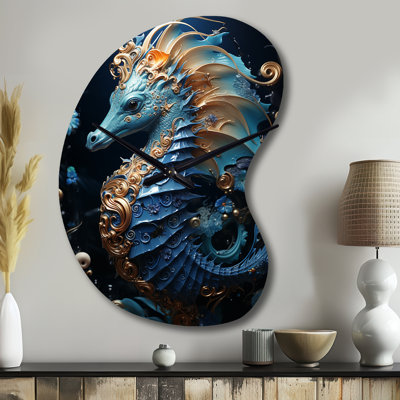 Horloge murale en forme d'hippocampe Telfer