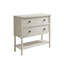 Commode d'appoint 2 tiroirs en bois massif aux tons naturels, rangement compact avec tablette, 36 po de conception traditionnelle