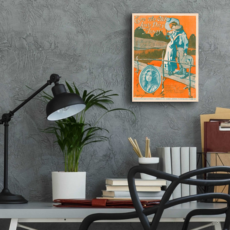 «Ere The Old Love Dies Away (1900)» par Epic Portfolio, art mural en verre acrylique, H 16 po x l 12 po x P 0,13 po
