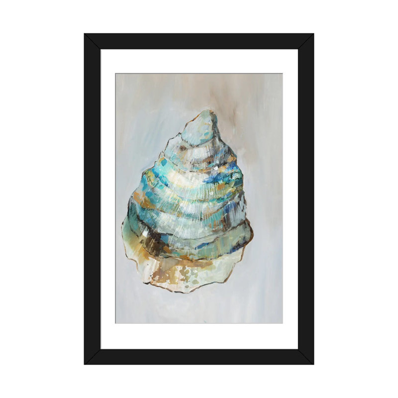 Nautical Whispers II, Black Open Corner Framed Paper, White, 24" H x 16" W x 1" D