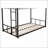 Twin-Over-Twin Sturdy Steel Bunk Bed - Separable, Noise-Free Vent Guardrail, Black &amp; Grey