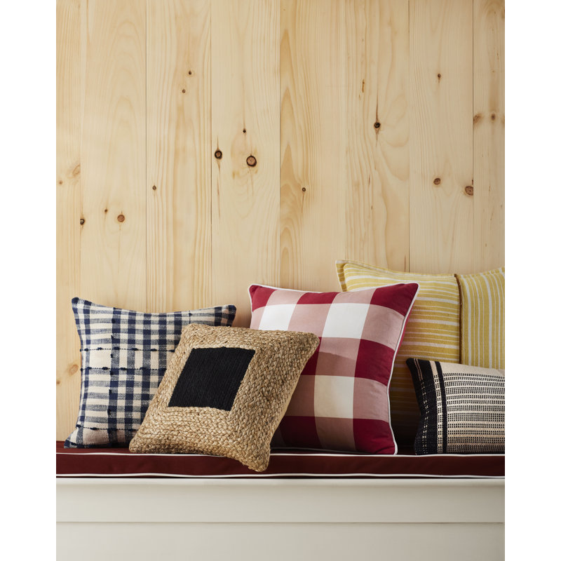 Berthe 100% Cotton Throw Pillow (Poly Filled), Yellow