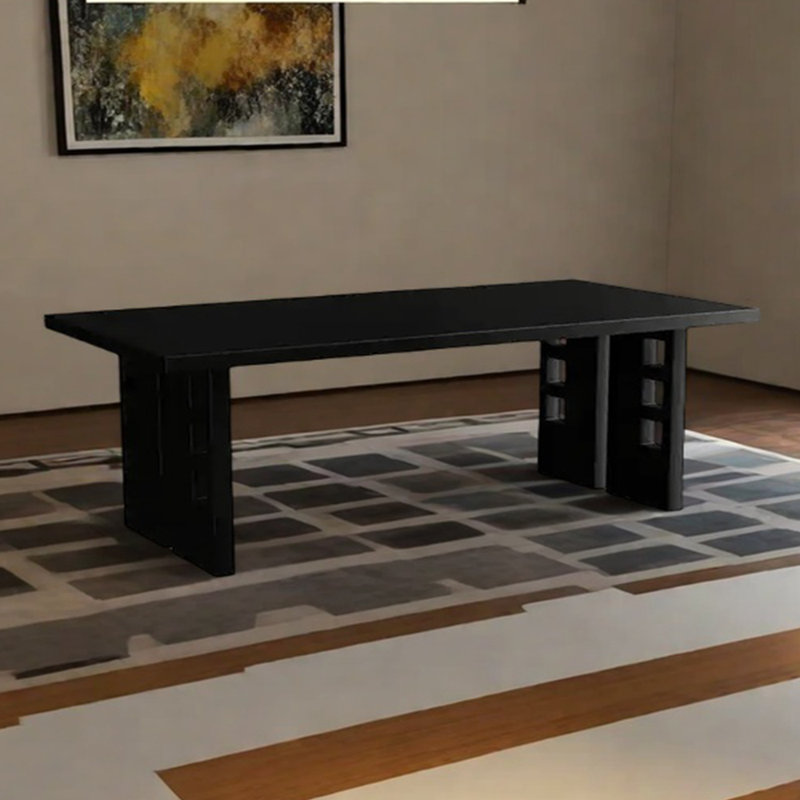 Table de salle à manger haut de gamme en bois de frêne, H 29,53 po x L 35,43 po x l 86,61 po