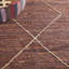 Tapis géométrique en cuir / jute / coton tissé à la main Vintage-1179725403